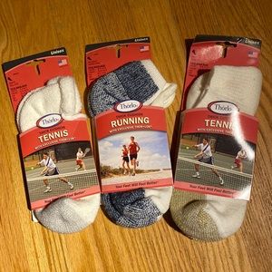 Thorlo tennis and running cushioned socks, size large